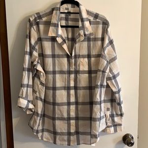 NWT plaid button up